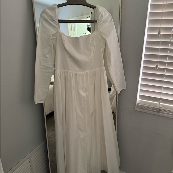Reformation White Long Sleeve Dress - Picture 3 of 4